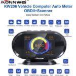 KONNWEI KW206 OBDII EOBD Scan Code reader + HUD Head-up Display 12V Speedometer