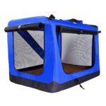 Dog / Pet Travel Cage Collapsible Dog Crate Travel Medium 62cm x 42cm x42cm Blue