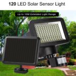 120 LED Solar Sensor Light Solar Security Light Motion Detection Garden Flood