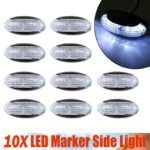 MARK LIGHTS 10X TRUCK (02) WHITE LED 12V 24V FREE SHIPPING