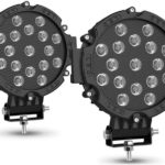 7 INCH BLACK 2X 51W LED Work Lights Spot Beam 4X4 SUV