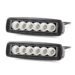 BLACK 2X 18W FLOOD LIGHT 4 TRUCK 4X4 FREE SHIPPING