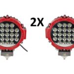 7 INCH RED 2X 63W LED Work Lights Spot Beam 4X4 SUV