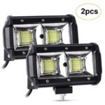 5 INCH 2X 96W LED WORK LIGHT BAR FLOOD BEAM HQ 4X4 SUV