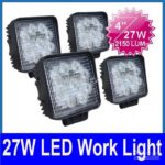 SQUARE 4X 27W LED WORK LIGHT FLOOD BEAM