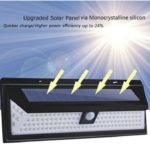 118 LED Solar Motion Sensor Wall Light Outdoor Garden Lamp Waterproof