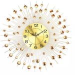 65cm large antique Sun clock with yellow gold diamond rays