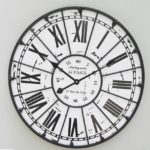 Large Wall Clock Vintage Paris with Roman Figures 60cm diameter