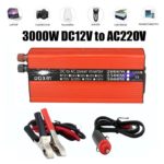 Car Power Inverter 3000W- Car Inverter Charger Adapter DC 12V To AC USB USB ports for multi-purpose charging