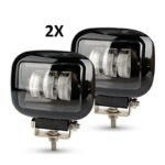 2X 30W 4.7 INCH SQUARE LED SPOT LIGHT BLACK 12V-24V OFF ROAD 4X4