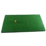 Indoor / Outdoor Golf Practice Hitting Mat Rubber w/ Tee Holder 1.3m x 1.2m