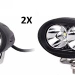 2X 20W WHITE LED Spot Light Oval Shape 4 INCH Fog Light