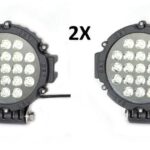 2X 63W LED Work Lights Spot Beam 7 INCH BLACK OFF-ROAD 4X4