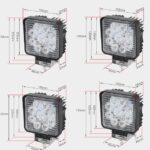 4X 27W LED WORK LIGHT SQUARE SPOT BEAM
